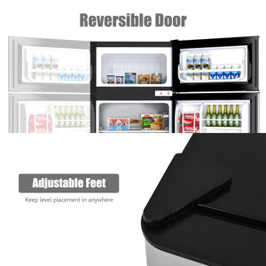 3.2 cu ft. Compact Stainless Steel Refrigerator-Gray view 9