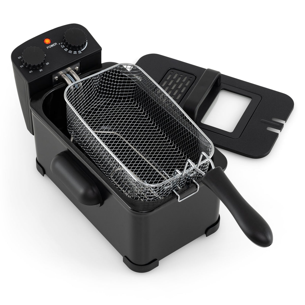 3.2 Quart Electric Stainless Steel Deep Fryer with Timer-Black view 6