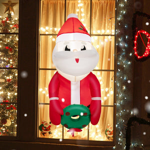 3.3 Feet Lighted Inflatable Santa Claus Broke Out from Window view 3