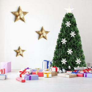 4 / 5 / 6 Feet LED Optic Artificial Christmas Tree with Snowflakes view 5
