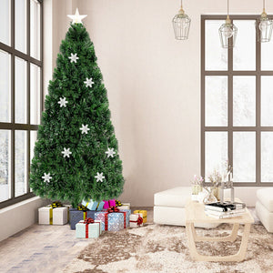 4 / 5 / 6 Feet LED Optic Artificial Christmas Tree with Snowflakes view 3