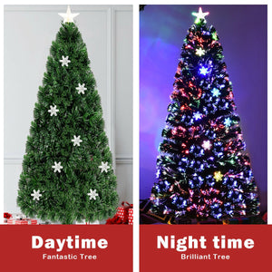 4 / 5 / 6 Feet LED Optic Artificial Christmas Tree with Snowflakes view 6