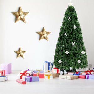 4 / 5 / 6 Feet LED Optic Artificial Christmas Tree with Snowflakes view 8