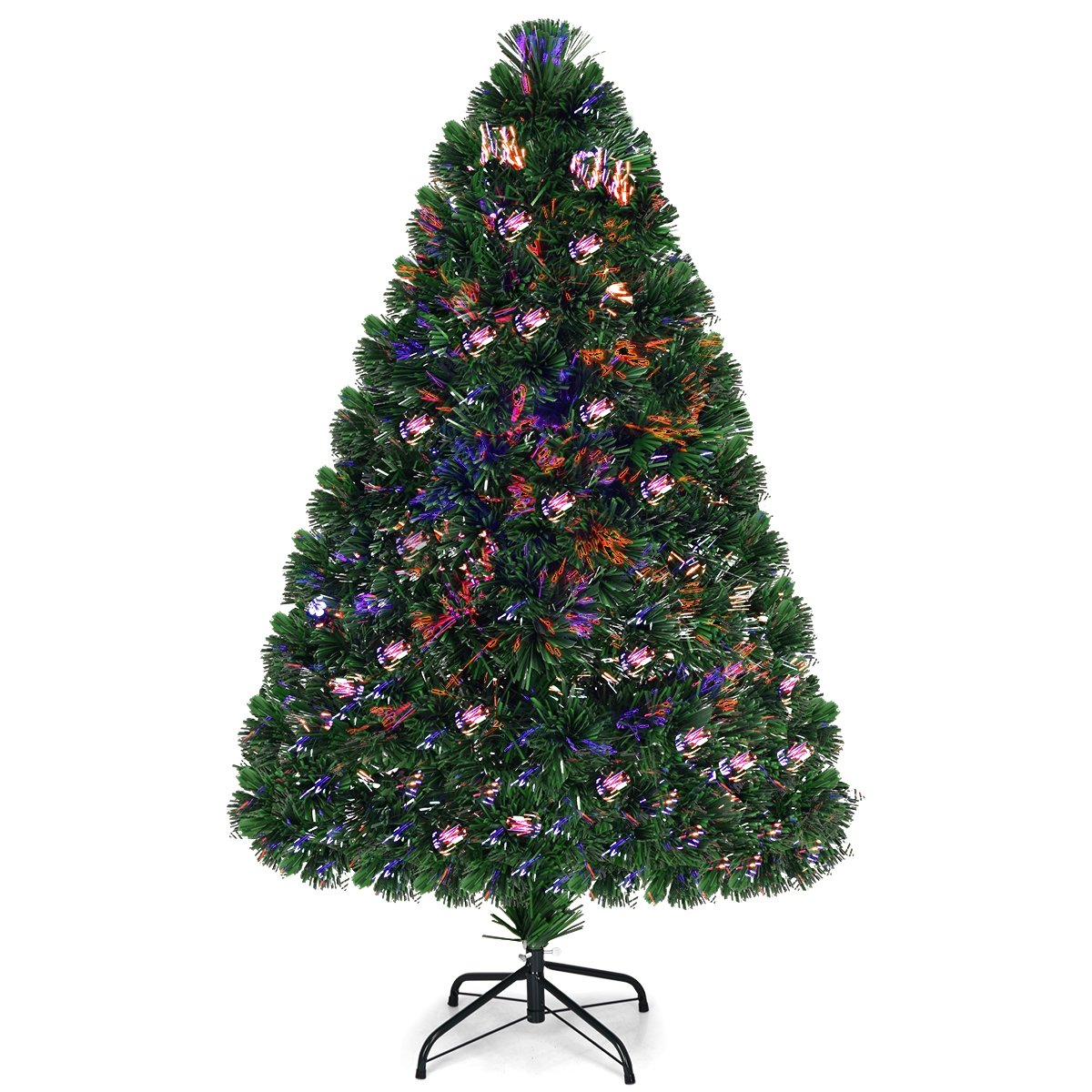3/4/5 Feet Artificial Pre-Lit Fiber Optic PVC Christmas Tree-4 ft view 6