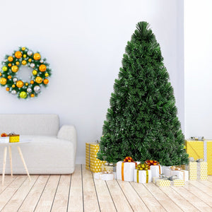 Artificial, Pre-Lit Fiber Optic PVC Christmas Tree-5 ft view 2