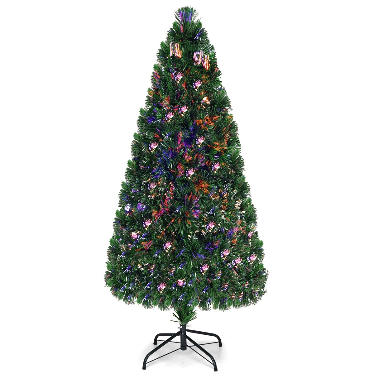 3' / 4' / 5' / 6' Fiber Optic Artificial PVC Christmas Tree-6 ft view 6