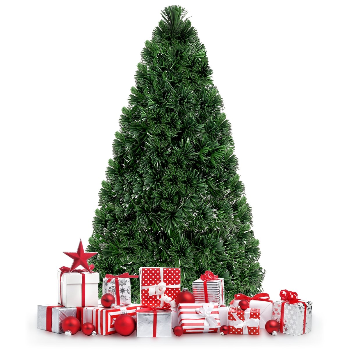 3' / 4' / 5' / 6' Fiber Optic Artificial PVC Christmas Tree-6 ft view 7