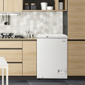 3.5/5 Cu.ft Compact Chest Freezer with Removable Storage Basket-3.5 Cubic view 2