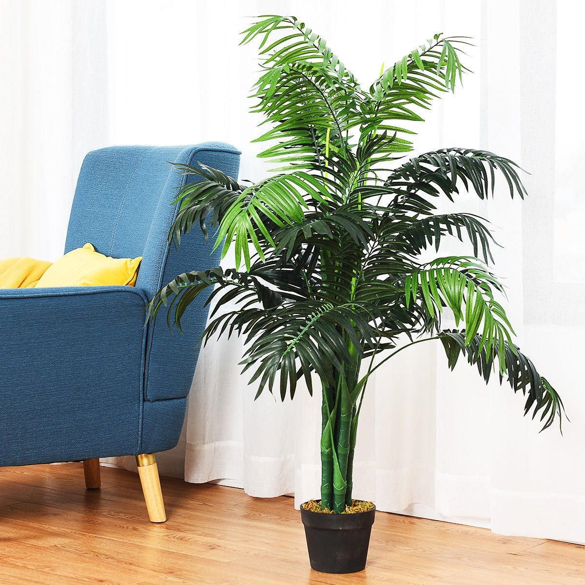 3.5 Feet Artificial Areca Palm Decorative Silk Tree with Basket view 3