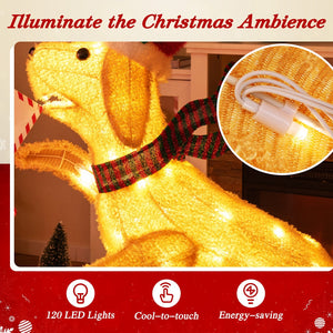 3.5 ft Christmas Mail Box with Dog and 120 Warm White LED Lights view 8