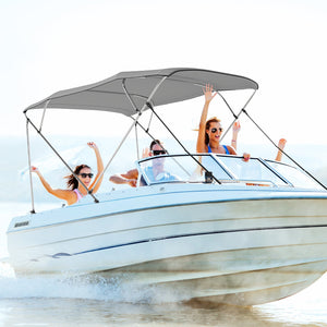 3-Bow/4-Bow Boat Bimini Top Sun Shade Boat Canopy with Storage Boot-4-Bow view 3