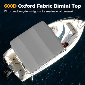 3-Bow/4-Bow Boat Bimini Top Sun Shade Boat Canopy with Storage Boot-4-Bow view 5