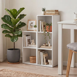 3-Cube Bookcase with 2 Anti-tipping Kits and Cubby Storage Organizer for Home Office-White view 3