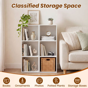 3-Cube Bookcase with 2 Anti-tipping Kits and Cubby Storage Organizer for Home Office-White view 7
