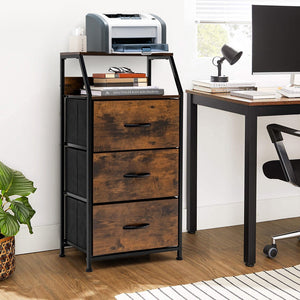Freestanding Cabinet Dresser with Wooden Top Shelves-M view 2