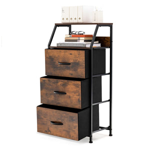 Freestanding Cabinet Dresser with Wooden Top Shelves-M view 4