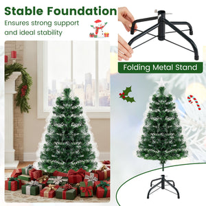 3 Feet Fiber Optic Christmas Tree with Branch Tips and Topper Star view 9