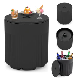 3-in-1 All-Weather Outdoor HDPE Umbrella Base with Water Bag and, 2” Umbrella Hole for Patio-Black view 6