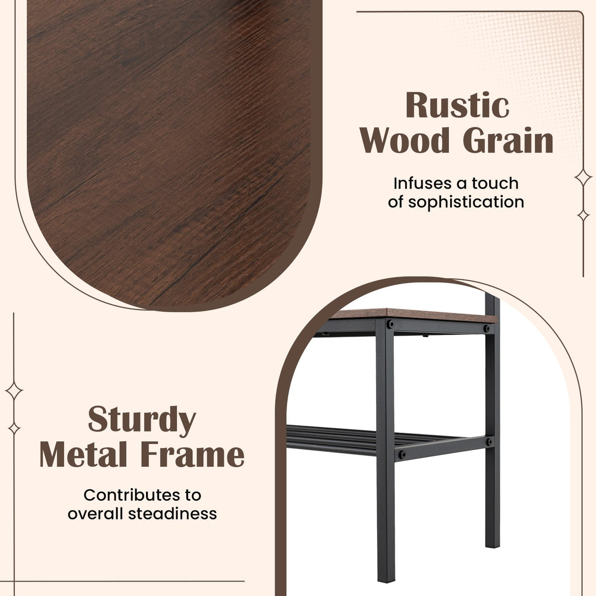 3-in-1 Hall Tree Freestanding Entryway Bench with Hooks view 8