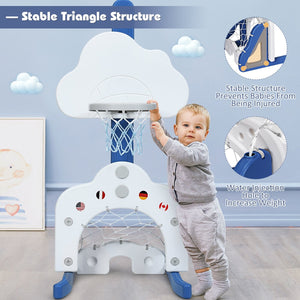 3-in-1 Kids Basketball Hoop Set with Balls-White view 6