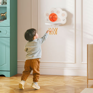 3 in 1 Kids Basketball Hoop with Basketball and Foldable Rim-Gray view 3