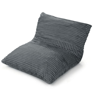 3-in-1 Large Bean Bag Chair with Comfy Corduroy Fabric-Gray
