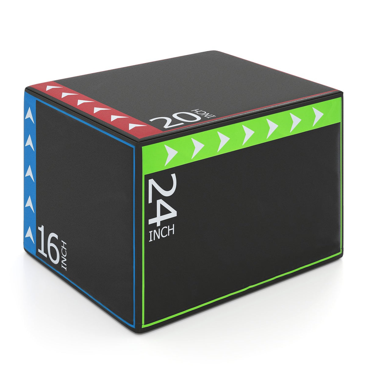 3-in-1 Plyometric Box 16 x 20 x 24 Inches Soft Plyo Jump Box