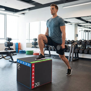 3-in-1 Plyometric Box 16 x 20 x 24 Inches Soft Plyo Jump Box view 2
