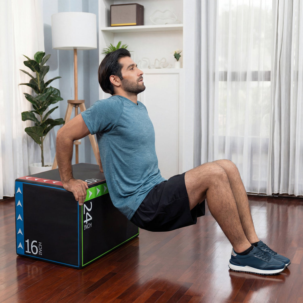 3-in-1 Plyometric Box 16 x 20 x 24 Inches Soft Plyo Jump Box view 5