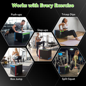 3-in-1 Plyometric Box 16 x 20 x 24 Inches Soft Plyo Jump Box view 7
