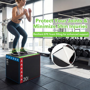 3-in-1 Plyometric Box 16 x 20 x 24 Inches Soft Plyo Jump Box view 9