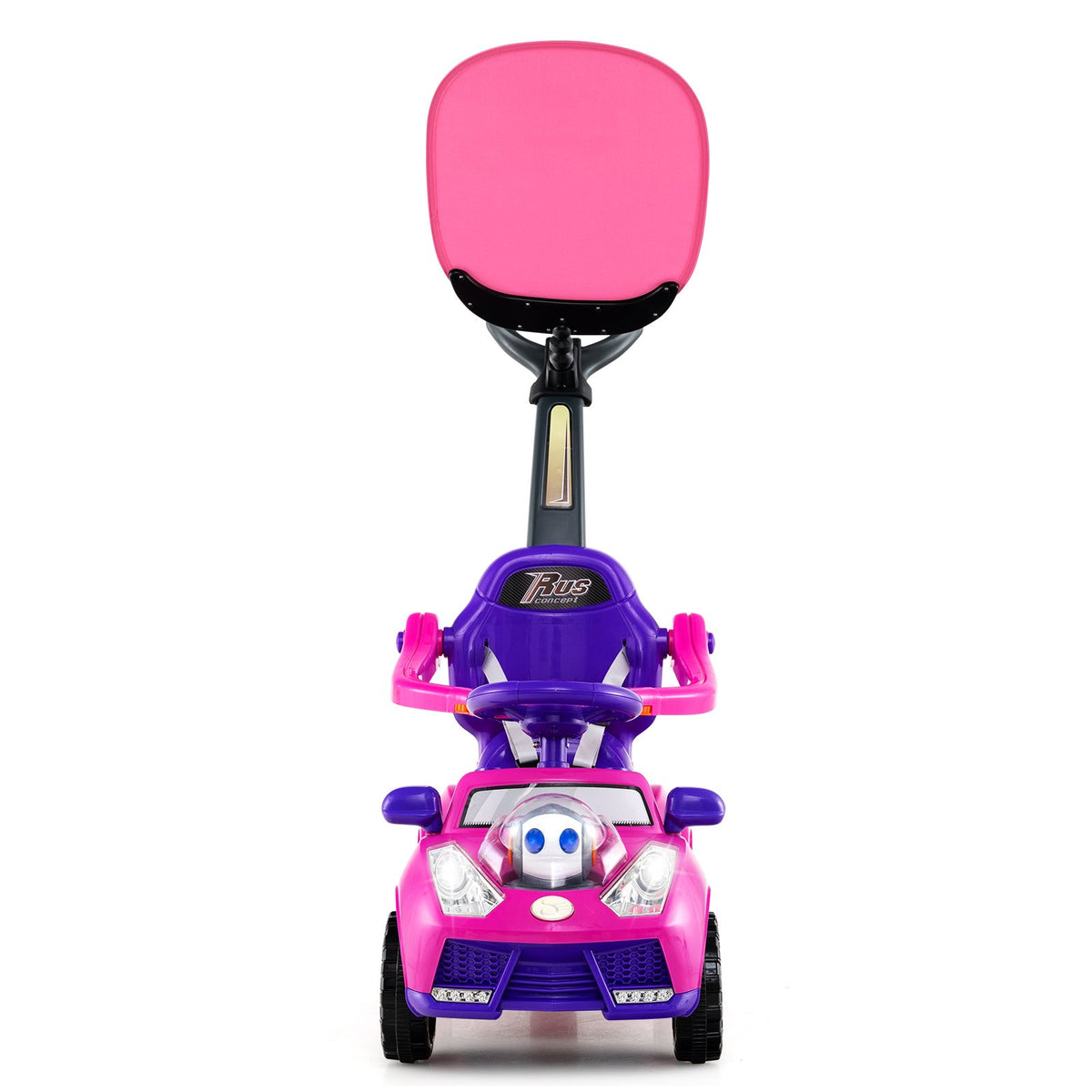 3 in 1 Push Car for Toddler Stroller Sliding Walking Car for Boys and Girls-Pink view 4