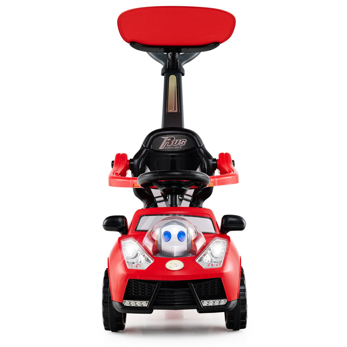 3 in 1 Push Car for Toddler Stroller Sliding Walking Car for Boys and Girls-Red view 4