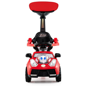 3 in 1 Push Car for Toddler Stroller Sliding Walking Car for Boys and Girls-Red view 4
