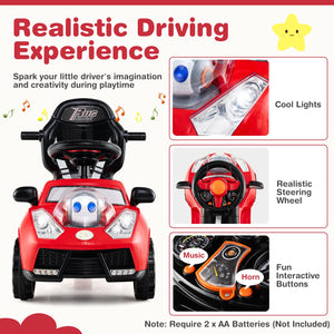 3 in 1 Push Car for Toddler Stroller Sliding Walking Car for Boys and Girls-Red view 8