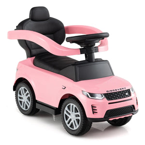 3 in 1 Push Car with Removable Handle and Guardrail for Kids 18-36 Months Old-Pink view 4