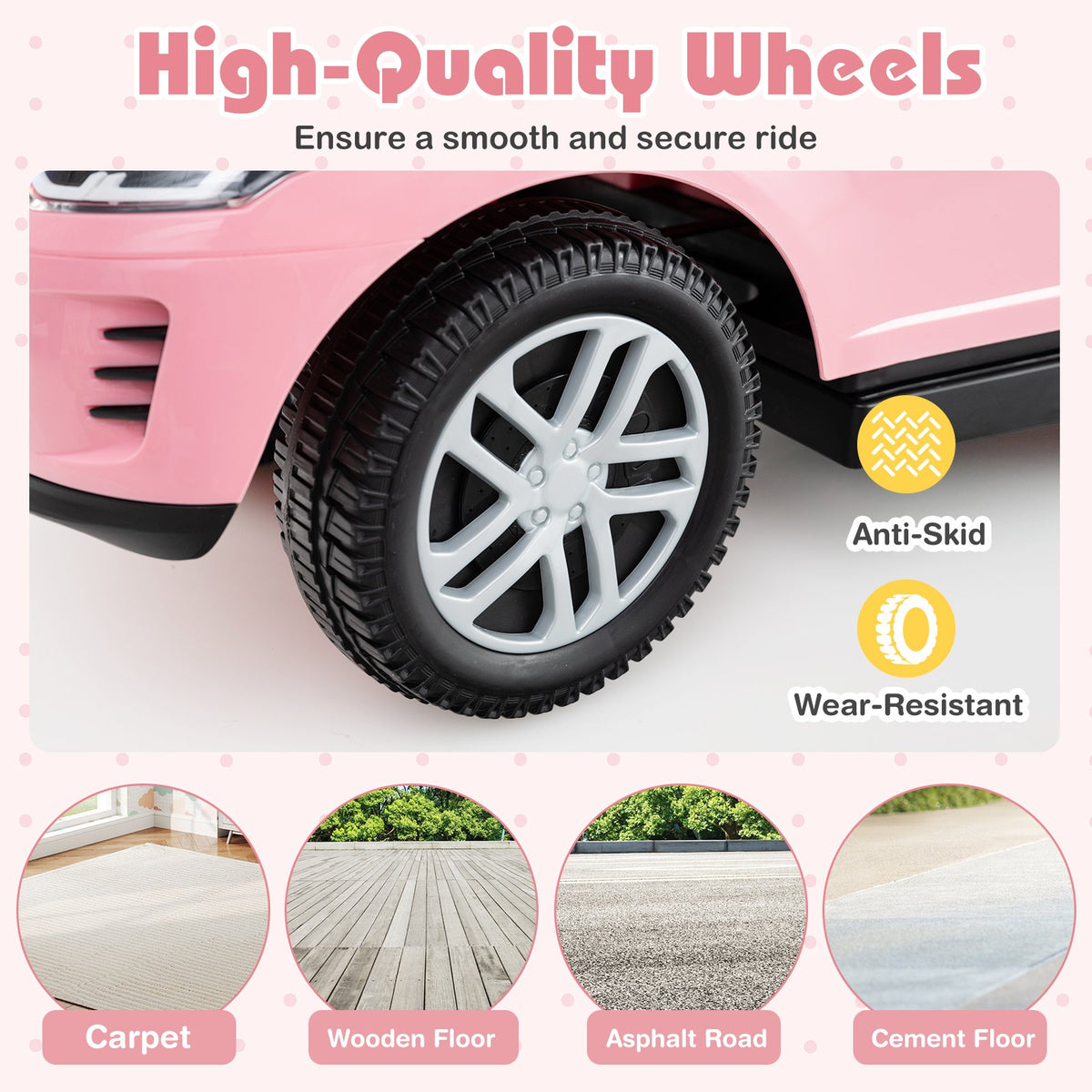 3 in 1 Push Car with Removable Handle and Guardrail for Kids 18-36 Months Old-Pink view 9