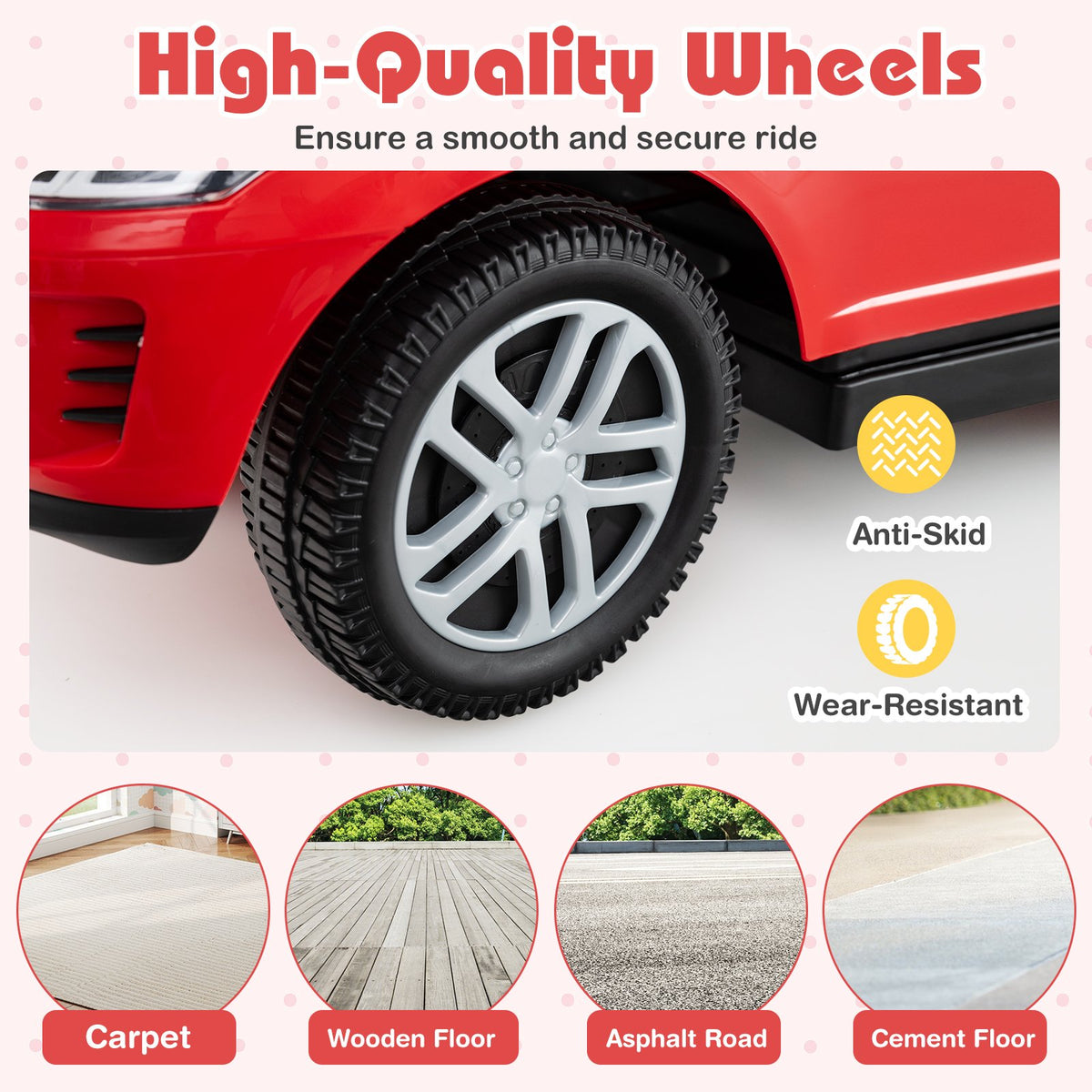 3 in 1 Push Car with Removable Handle and Guardrail for Kids 18-36 Months Old-Red view 9