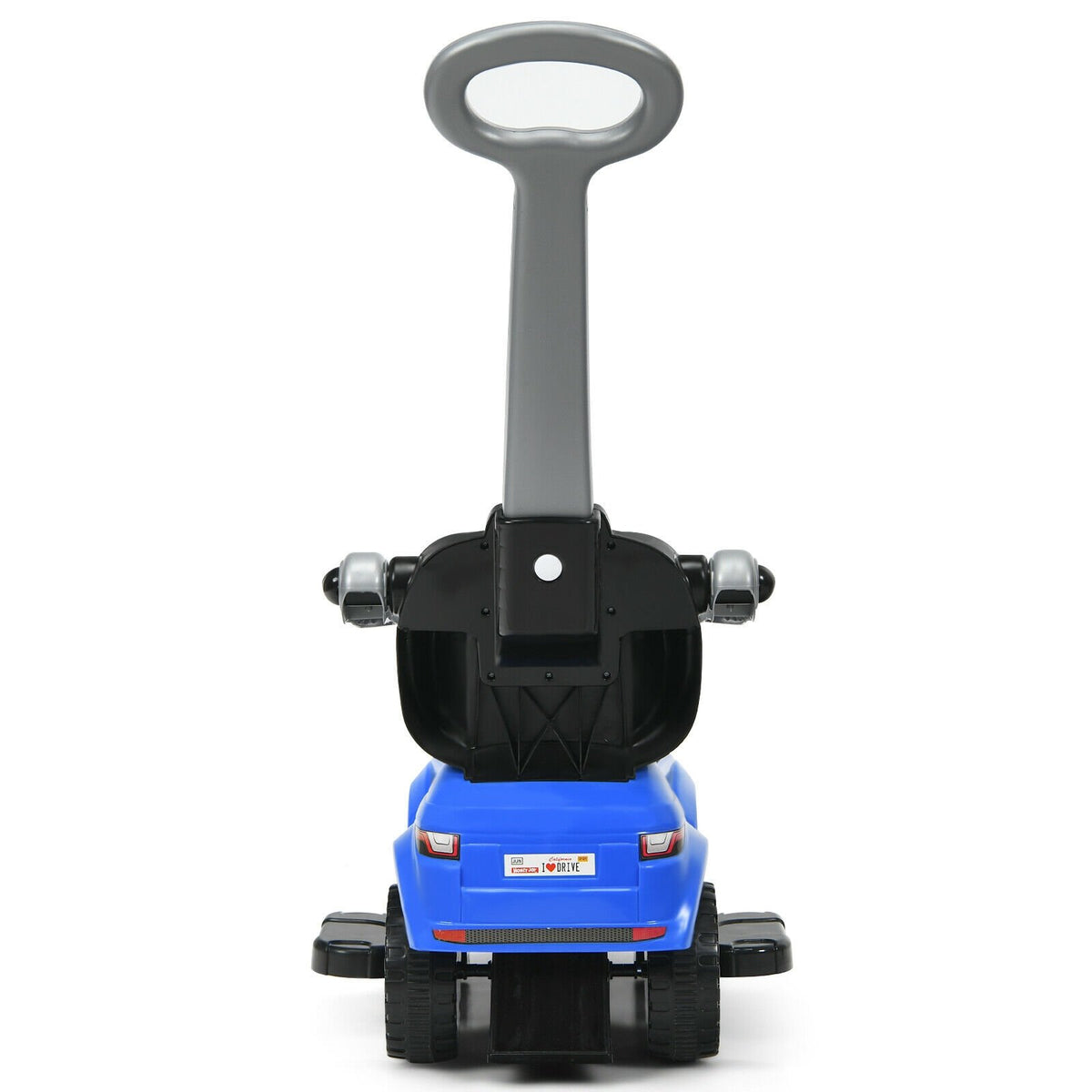 3 In 1 Ride on Push Car Toddler Stroller Sliding Car with Music-Blue view 4