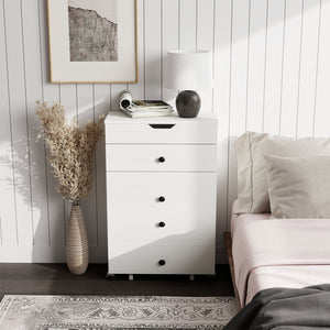 3-in-1 Small Vanity Desk Set with Flip-top Mirror and Lights with Drawers and Stool-White view 5