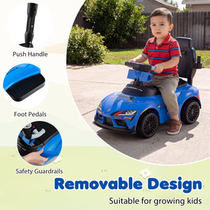 3-in-1 Toyota Licensed Foot-to-Floor Stroller Sliding Walking Toy-Blue view 9