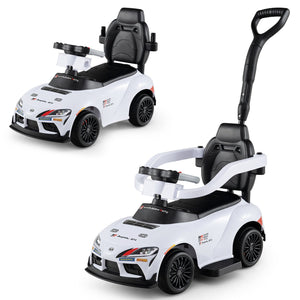 3-in-1 Toyota Licensed Foot-to-Floor Stroller Sliding Walking Toy-White