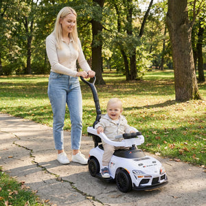 3-in-1 Toyota Licensed Foot-to-Floor Stroller Sliding Walking Toy-White view 2