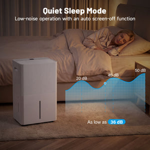 3 Modes Dehumidifier with Drain Hose and LED Display for 6500 Sq.Ft Home-White view 8