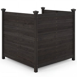 3-Panel Outdoor Privacy Air Conditioner Fence for Outside-Black view 4