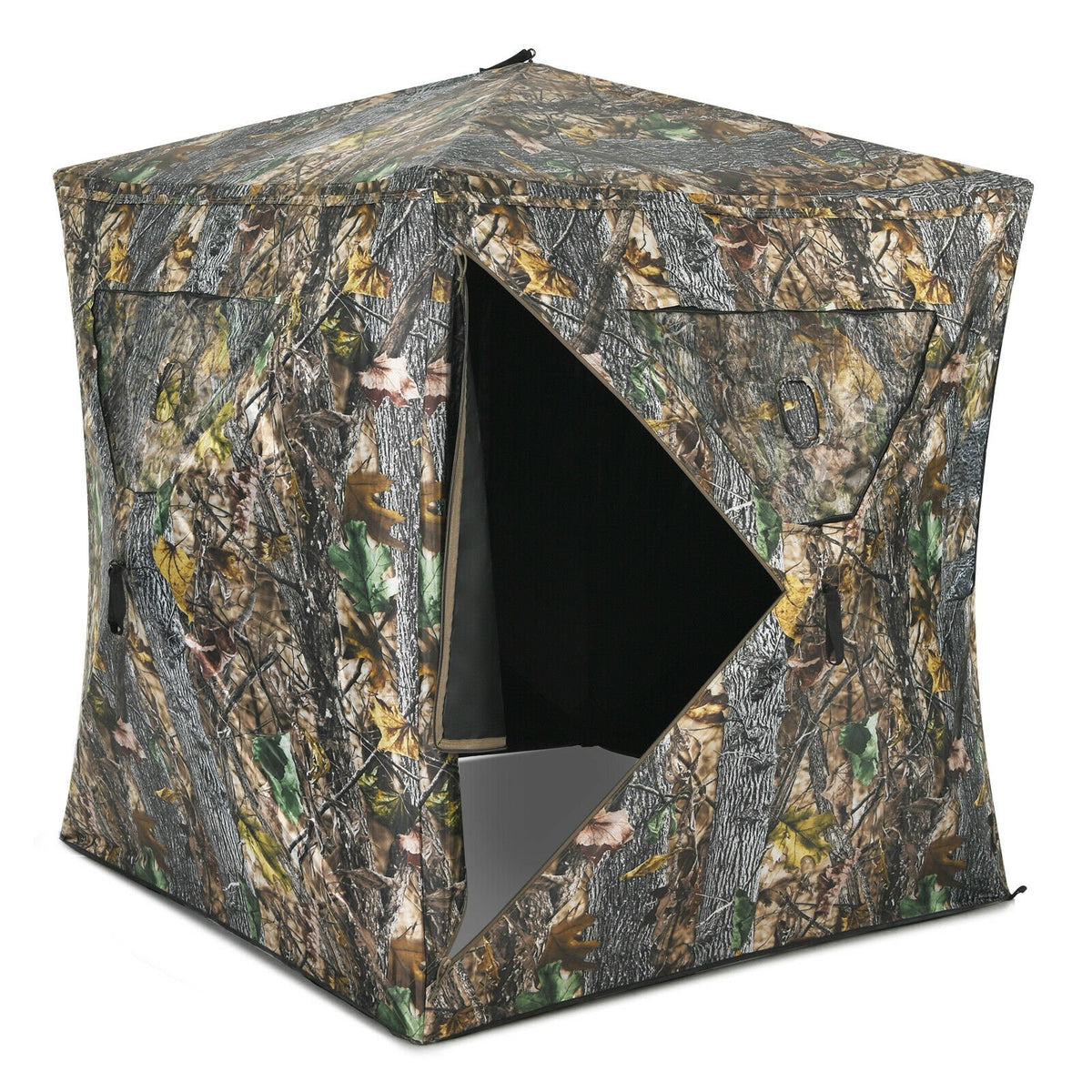 3 Person Portable Pop-Up Ground Tent with Gun Ports and Carrying Bag view 4