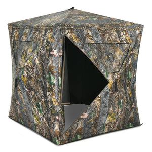 3 Person Portable Pop-Up Ground Tent with Gun Ports and Carrying Bag view 4