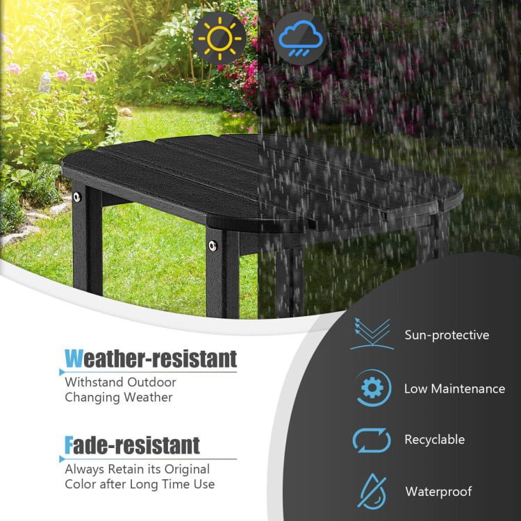 3-Piece Outdoor Adjustable Chaise Lounge Set with 2 Recliners and 1 Side Table for Garden Backyard view 9