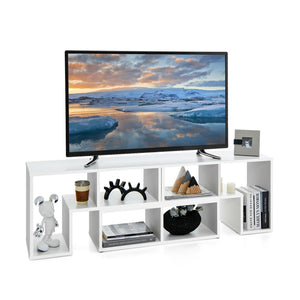 3 Pieces Adjustable TV Stand for TVs up to 65 Inch with Shelves-White view 4