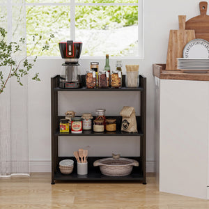 3-Tier Corner Bookshelf with Adjustable Shelves and Anti-Toppling Device for Study-Black view 6